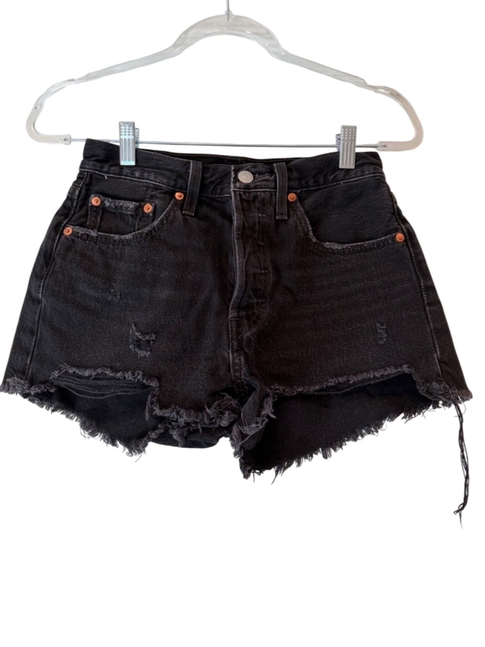 Levi’s 501 original high rise shorts- wise up black
